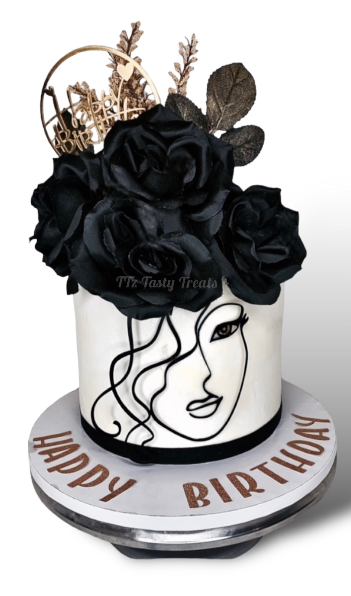 Black Minimalist cake