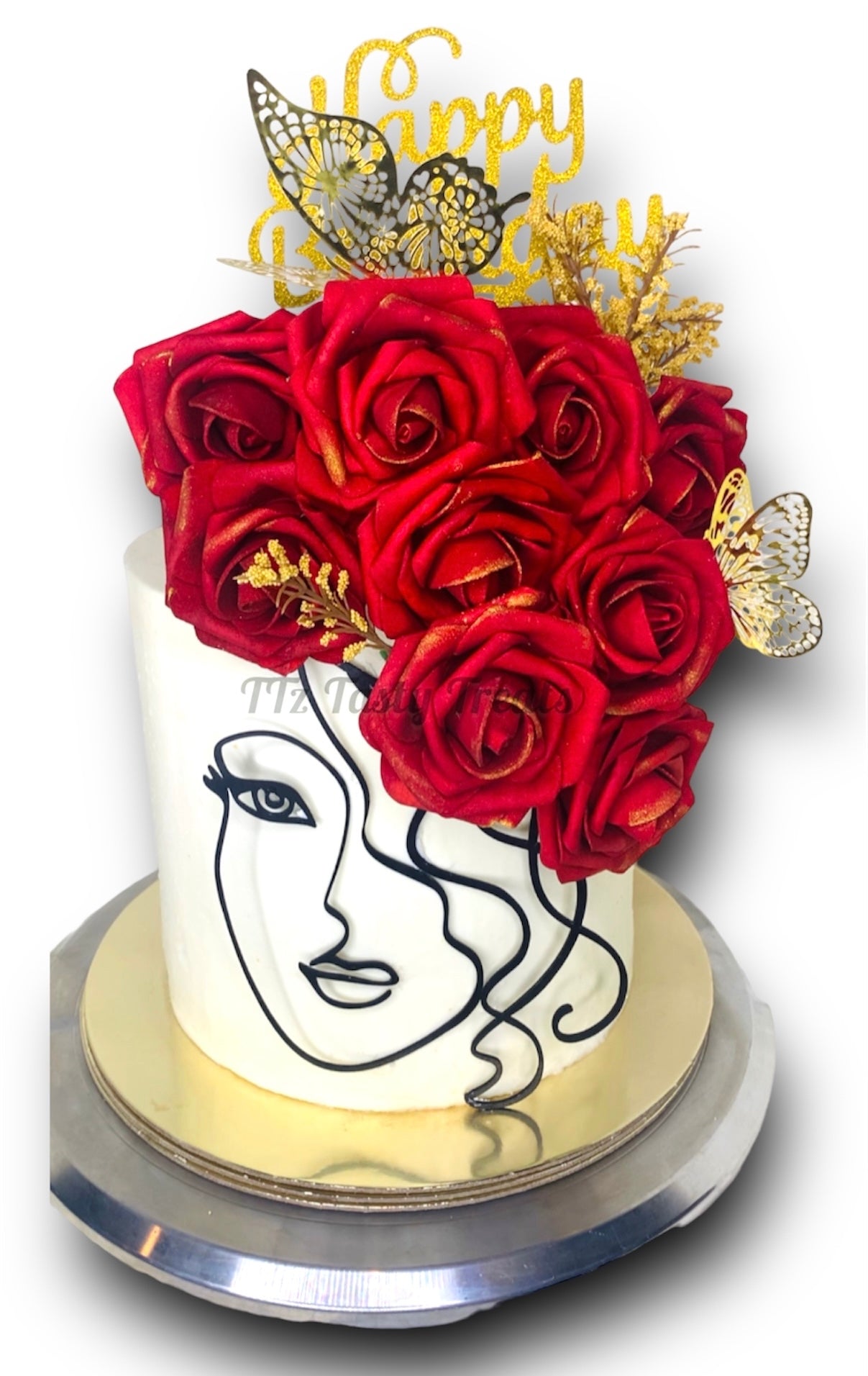 Red Minimalist cake(pick up only)