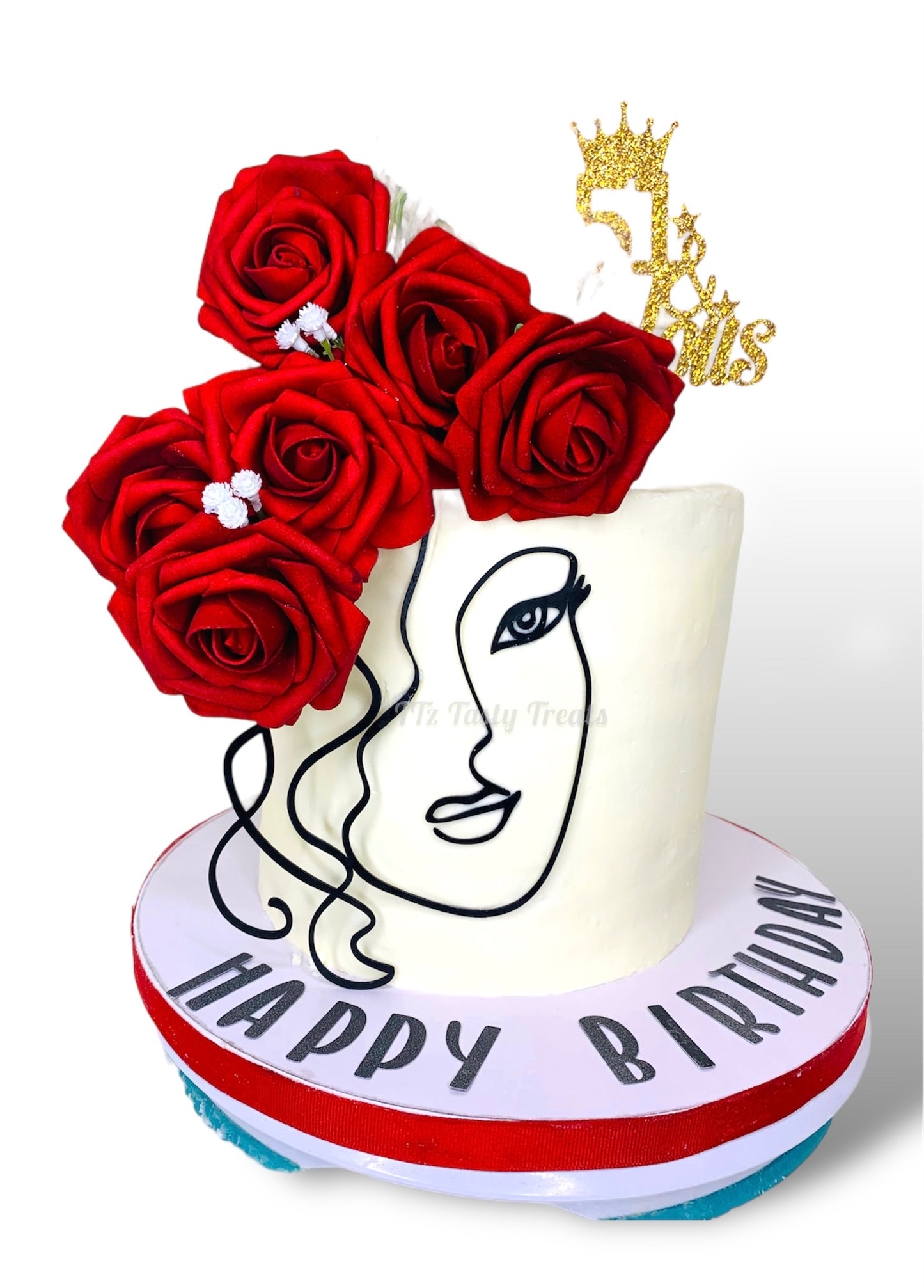 Red Minimalist cake(pick up only)