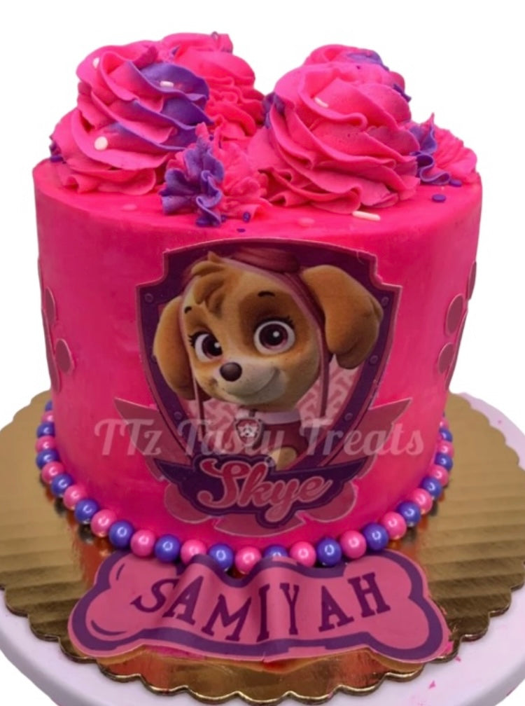 Pink Paw Patrol cake