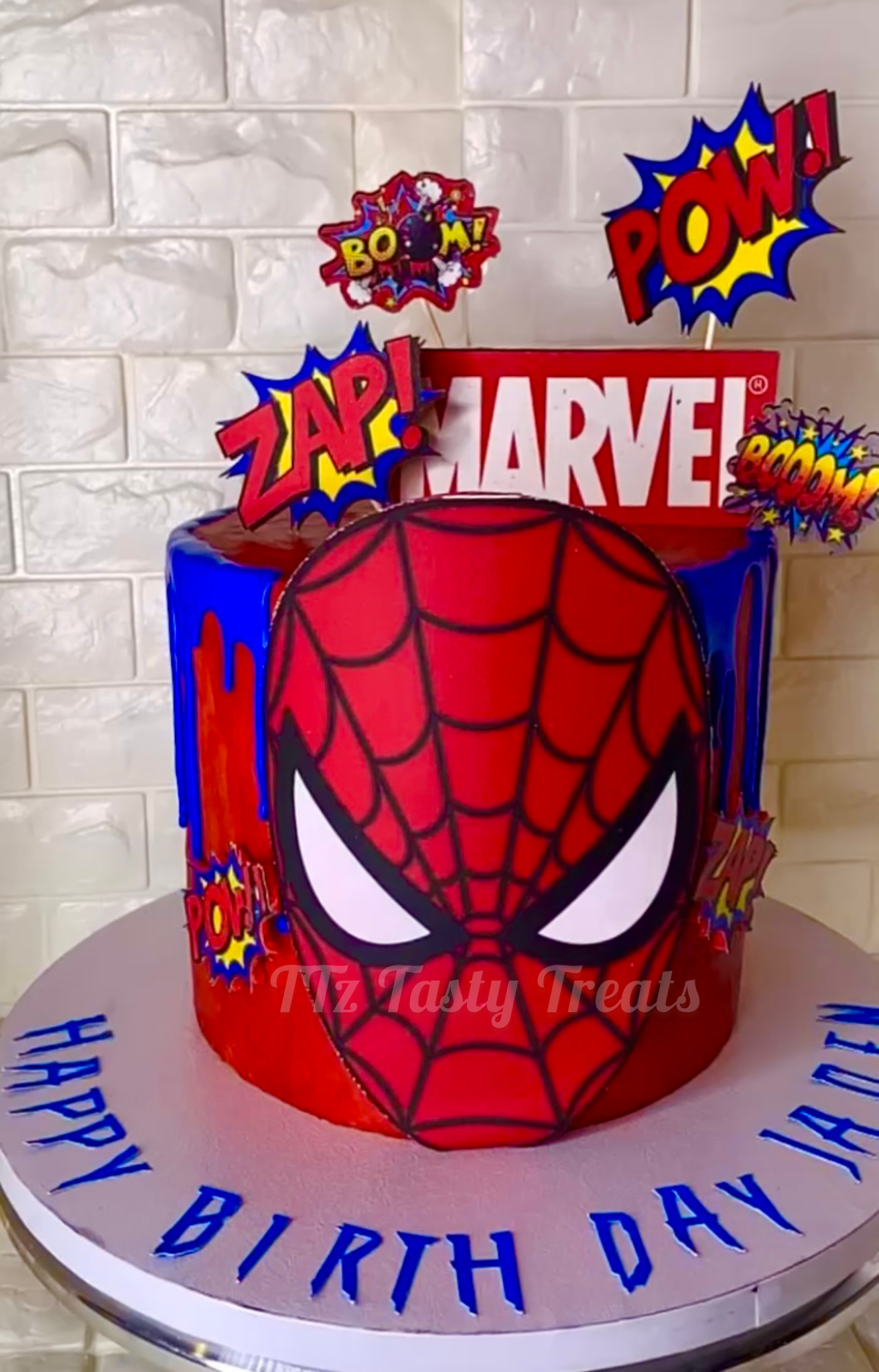 Spiderman themed cake
